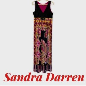 Sandra Darren knit Maxi dress, size 12.